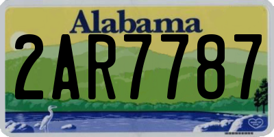 AL license plate 2AR7787