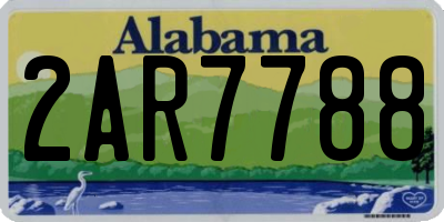 AL license plate 2AR7788