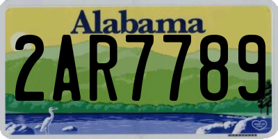 AL license plate 2AR7789