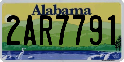 AL license plate 2AR7791