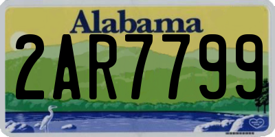 AL license plate 2AR7799