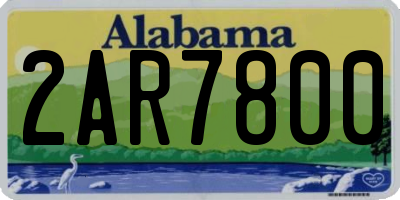 AL license plate 2AR7800