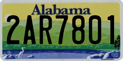 AL license plate 2AR7801