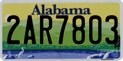 AL license plate 2AR7803