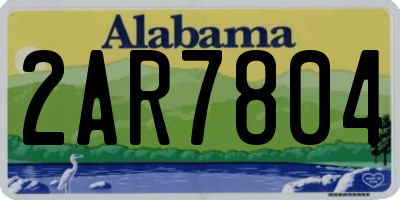AL license plate 2AR7804