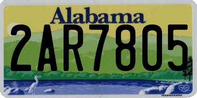 AL license plate 2AR7805