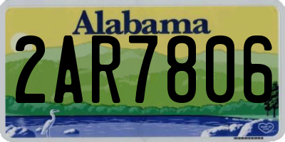 AL license plate 2AR7806