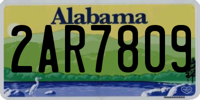 AL license plate 2AR7809