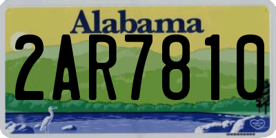 AL license plate 2AR7810