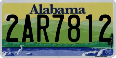 AL license plate 2AR7812