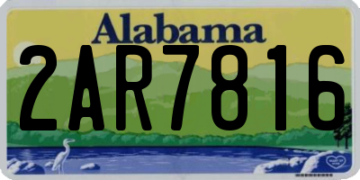 AL license plate 2AR7816