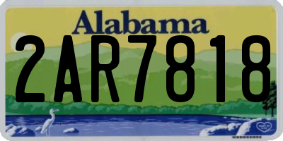 AL license plate 2AR7818