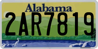AL license plate 2AR7819