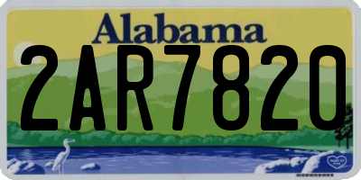 AL license plate 2AR7820