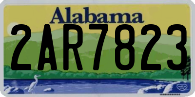AL license plate 2AR7823