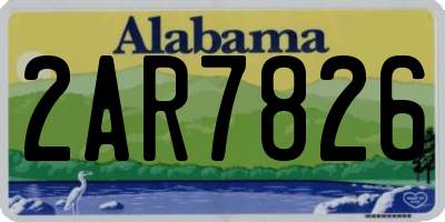 AL license plate 2AR7826