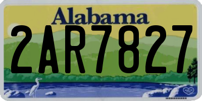 AL license plate 2AR7827