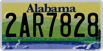 AL license plate 2AR7828
