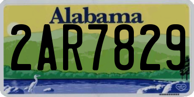 AL license plate 2AR7829