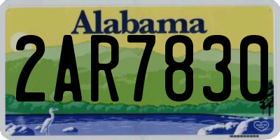 AL license plate 2AR7830