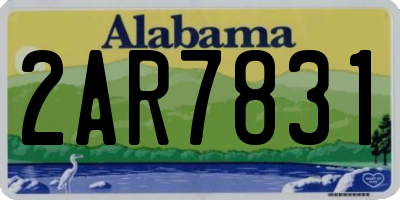 AL license plate 2AR7831