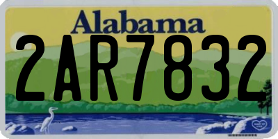AL license plate 2AR7832