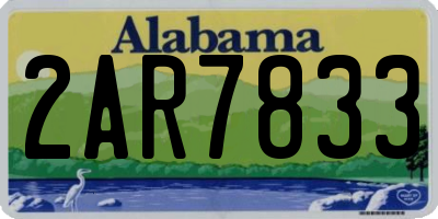 AL license plate 2AR7833