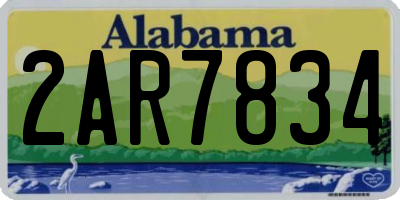 AL license plate 2AR7834