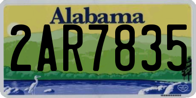 AL license plate 2AR7835