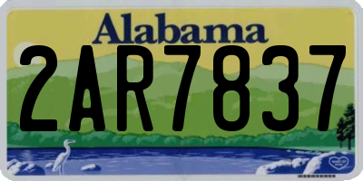 AL license plate 2AR7837