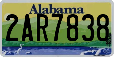 AL license plate 2AR7838