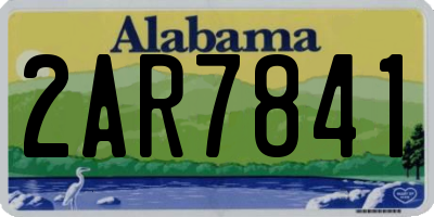 AL license plate 2AR7841