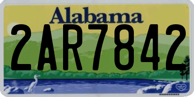 AL license plate 2AR7842