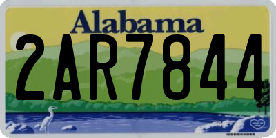 AL license plate 2AR7844