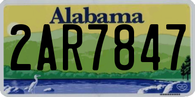 AL license plate 2AR7847