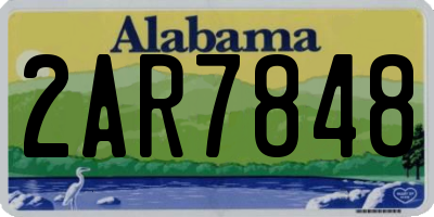 AL license plate 2AR7848
