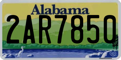 AL license plate 2AR7850