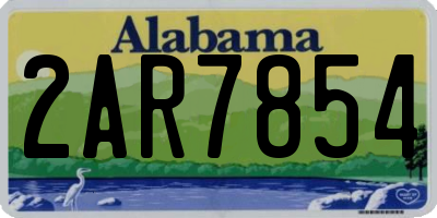 AL license plate 2AR7854
