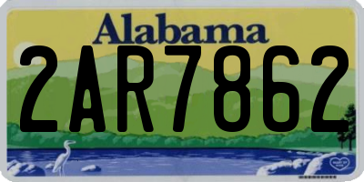 AL license plate 2AR7862