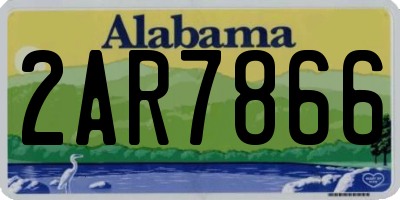 AL license plate 2AR7866