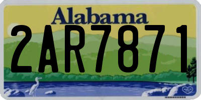 AL license plate 2AR7871
