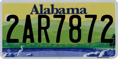 AL license plate 2AR7872