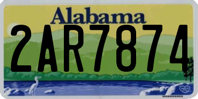 AL license plate 2AR7874