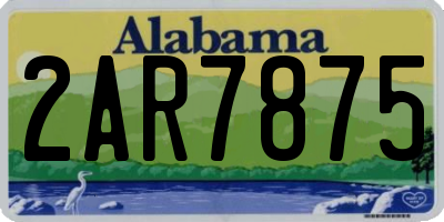 AL license plate 2AR7875