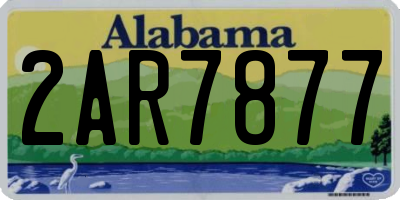 AL license plate 2AR7877