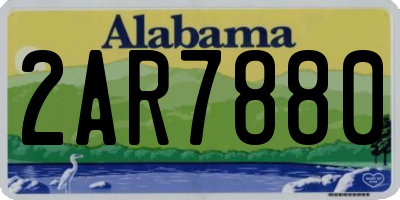 AL license plate 2AR7880