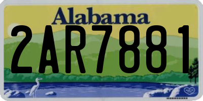 AL license plate 2AR7881