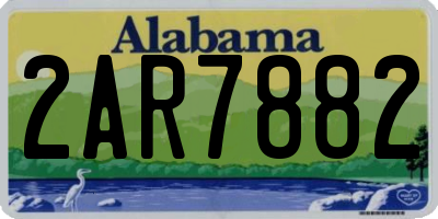 AL license plate 2AR7882