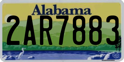 AL license plate 2AR7883