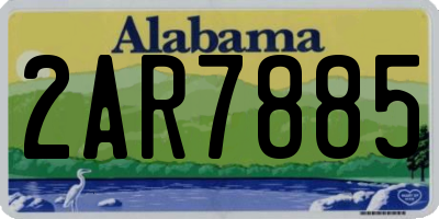 AL license plate 2AR7885